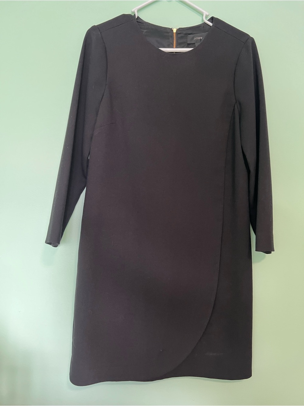 Classic J Crew Black Shift Dress with Zip Back